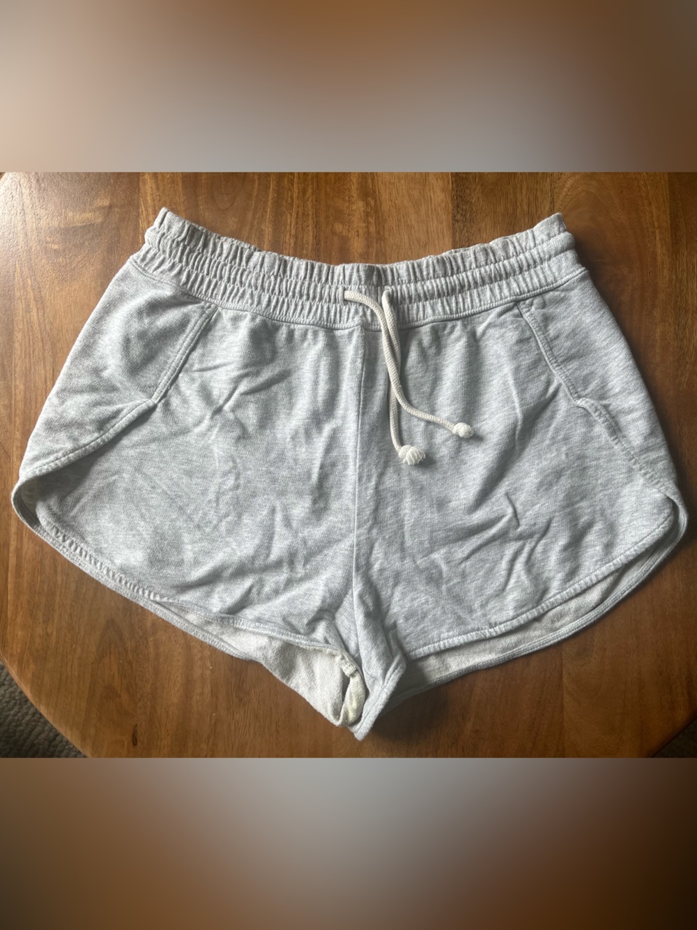 Aerie Light Gray Elastic Waist Shorts